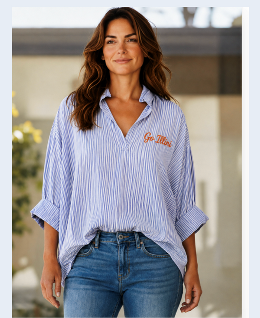 Custom Woven Short Sleeve V neck Relaxed Fit