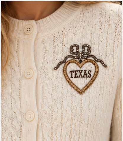 TEXAS Cable Knit Cardigan