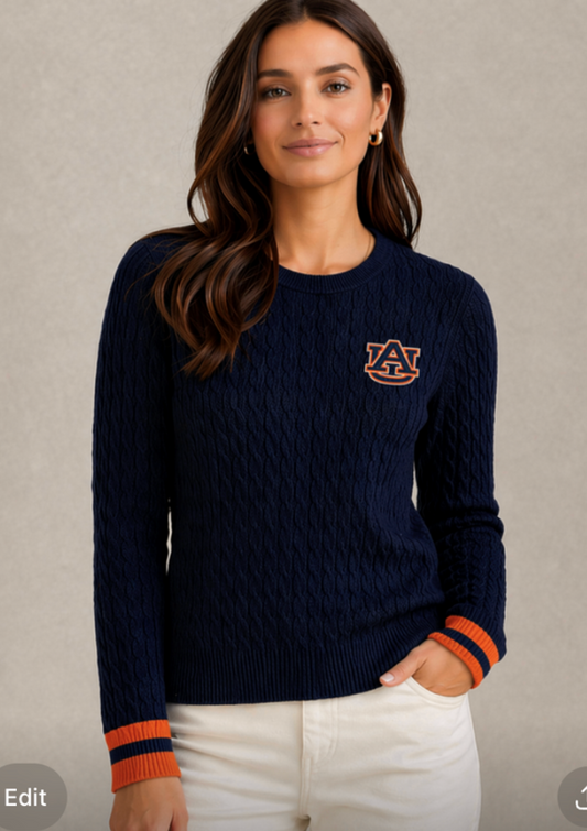 Custom Cable Knit Crew Neck