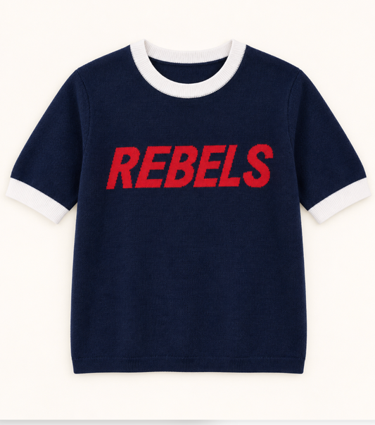 Short Sleeve Ringer Sweater