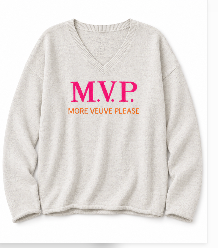Rolled  V-Neck Sweater